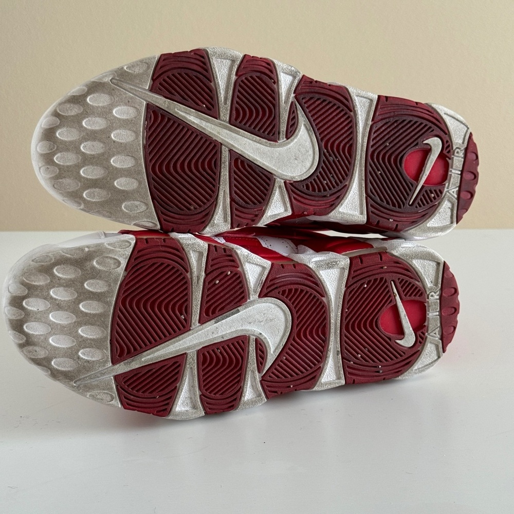 Nike Air More Uptempo Max Varsity White Red EUC 2016 sz 9 - Picture 8 of 9